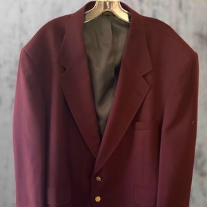 Vintage Carolcrest Men’s Maroon Suit Jacket Size 48R